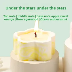 Floral Aromatherapy Candle - Plant - Based Wax for Home Decor & Relaxation (C - 30g)