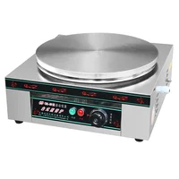 Electric Round Flat Bottom Pancake Steak Frying Machine Commercial Desktop Pancake Machine Pancake Fruit Machine 220V/2000W 1