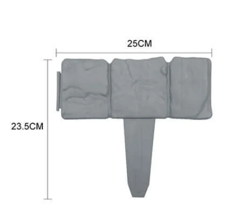 Insert Plastic Garden Edging Stone Border Garden Lawn Border, Simulation stone fence 5