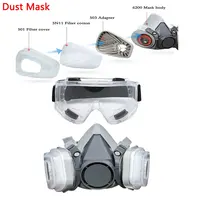 Masque anti-poussière demi-visage 6200 avec filtres à particules 503 5N11, ensemble de lunettes pour le travail industriel, pulvérisation de peinture anti-poussière, meulage de décoration ﻿ 1