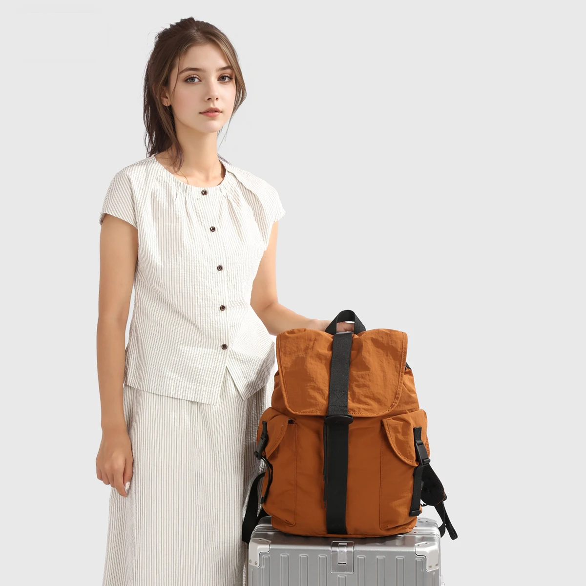 Drawstring Backpack for Women, Lightweight and Stylish Travel Bag, Swimming Bag, Multifunctional Sports Backpack, High School Backpack, College Student Backpack, Hiking and Camping