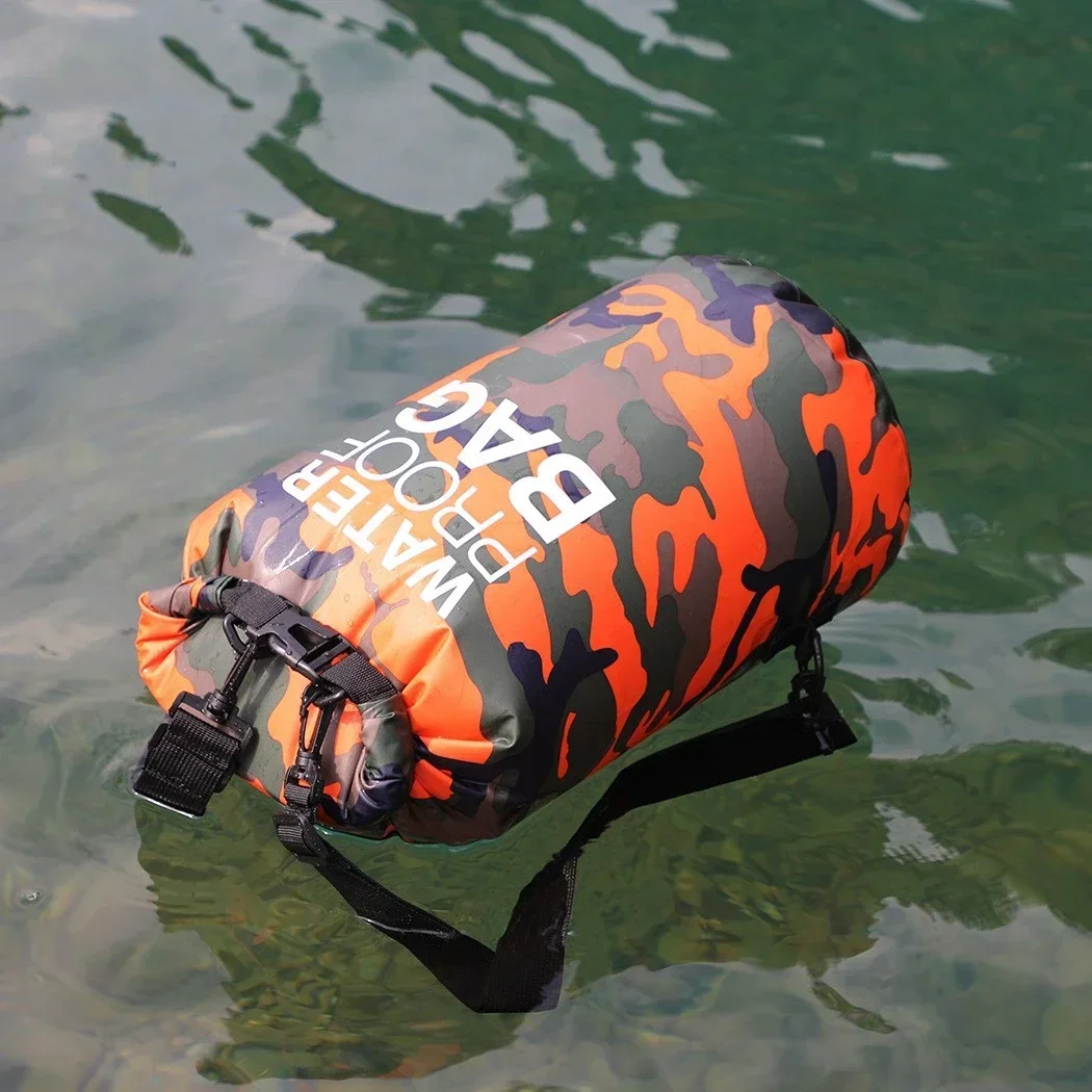 30L Outdoor Camouflage Waterproof Dry Bags Portable Rafting Diving Dry Bag Sack PVC Swimming Bags for River Trekking