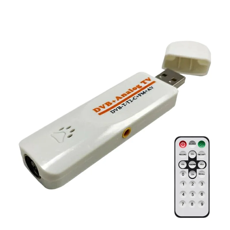 Digital Satellite DVB T2 FM USB TV Stick Tuner with Antenna Receiver Remote HDTV for DVB-T2/DVB-C/FM/DAB PC Laptop TV digital tv stick