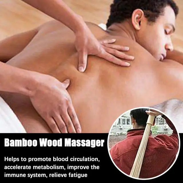 Bâton de massage en bambou pour le dos, outils de thérapie du corps pour hommes et femmes, relaxation des muscles, utilisation à la maison, studio de massage professionnel 5