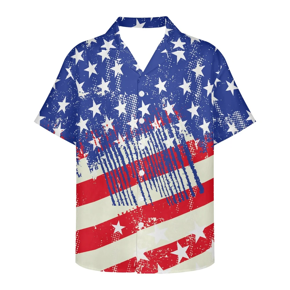 

Мужская Летняя Пляжная блузка с принтом флага и V-образным вырезом