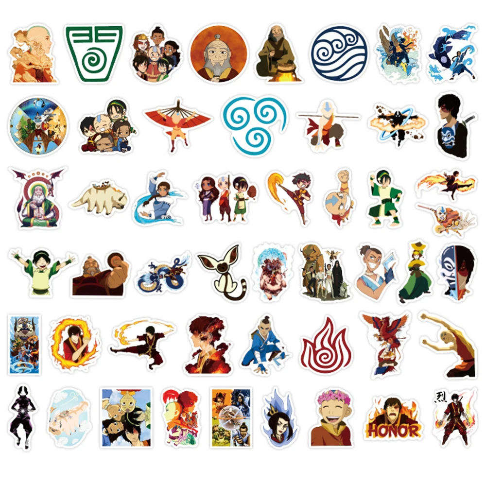 10/25/50/100pcs Avatar The Last Airbender Stickers Anime Cartoon Sticker  Funny Waterproof Diy Luggage Laptop Skateboard Kids Toy - Sticker -  AliExpress