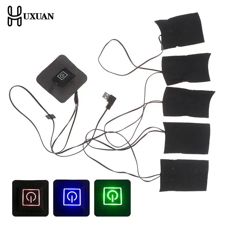 Heating Pad 1set USB Clothes Heater Pad With 3 Gear Adjustable Temperature Electric for Vest Jacket
