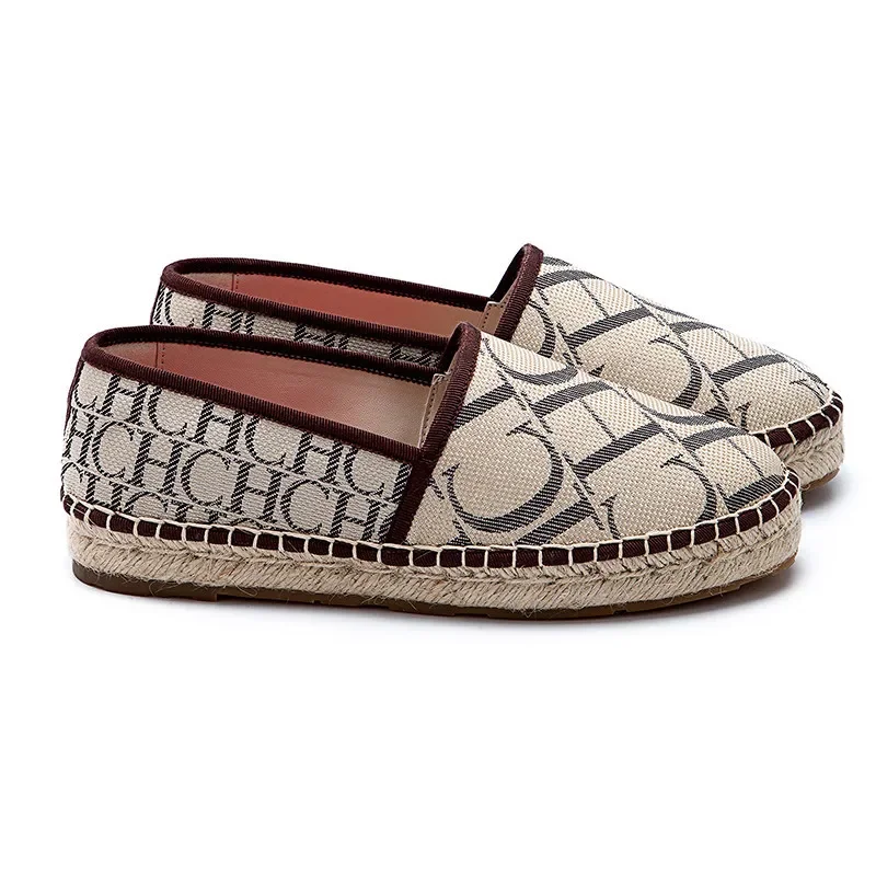 CH Luxury Flat Women's Shoes Premium Sense Fashion Outdoor High Quality Casual Shoes Letter Printed Women's Fisherman Shoes 3