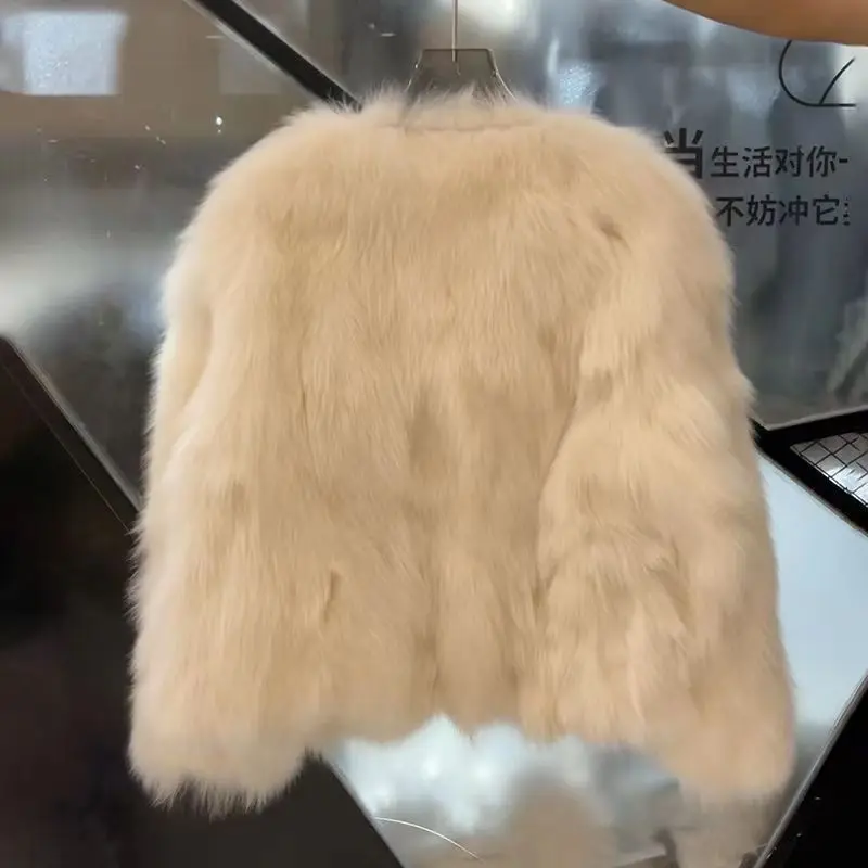 Y2K2024 Autumn And Winter New Warm Short Women'S Thickened Fox Hair Imitation Fur Environmental Protection Coat