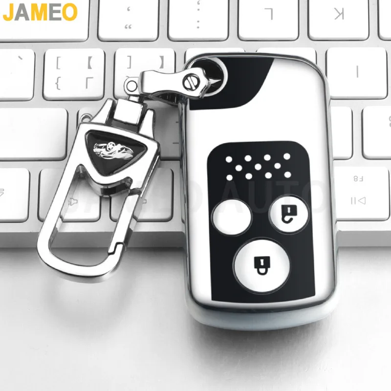 2 3 Pulsanti Soft Tpu Car Key Cover Per Honda Freed Spike Hybrid Stepwgn Elysion Smart Remote Control Fob Case Protect Bag
