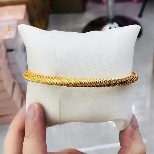 우아한 지르콘 크리스털 레드 핸드 뱅글, 심플한 스톤 팔찌, 구리 컬러 팔찌, 여성용 쥬얼리 파티 5