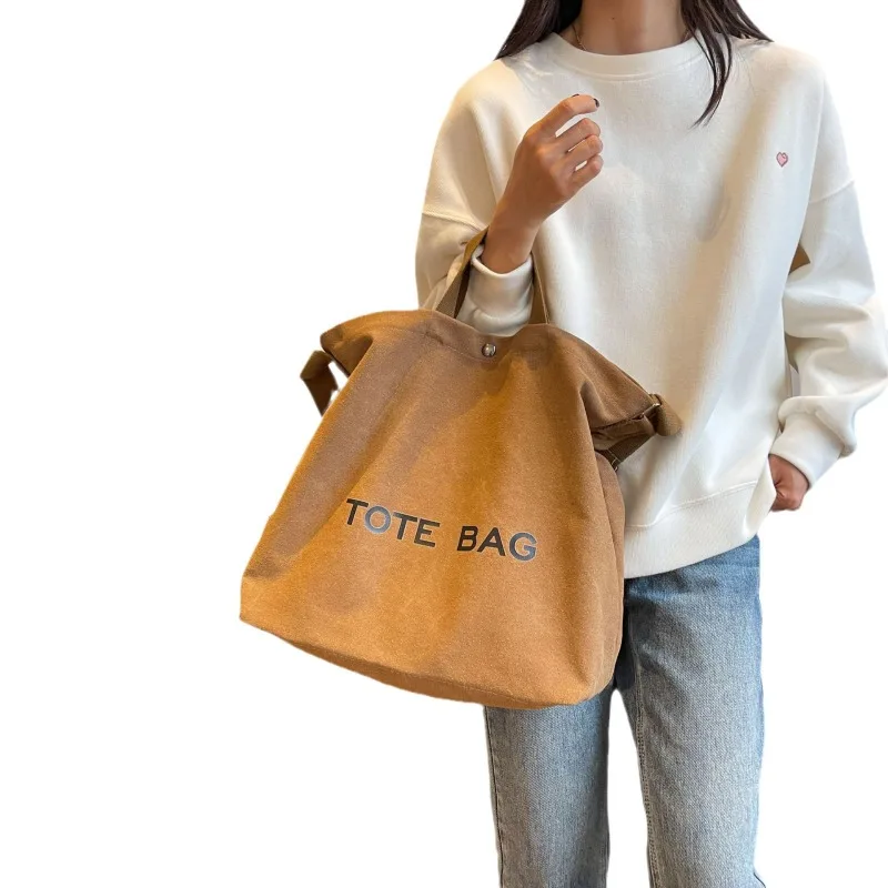 High Quality Women Canvas Shoulder Bag 2023 Shopping Bags Students Book Bag Cotton Cloth Handbags Large Tote For Girls Wallet