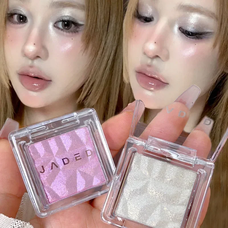 Glitter Highlighter Eyeshadow Palette Monochrome Diamond Moonlight High Gloss Purple Eyeshadow Powder Makeup Contouring Cosmetic eye shadow eye shadow plate glitter makeup accessories makeup highlighter