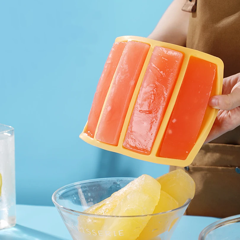 Strip-shaped Ice Cube Tray Silicone Ice Tray Tray Ice Ice Making Tool Non-toxic Durable Wine Ice Cube Easy-Release Ice Cube Mold