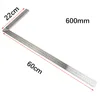 1pc 250mm-600m Square Right Ruler Angle 90 Turning Ruler Construction Carpenter Ruler For Building Framing Gauges Measuring Tool 6