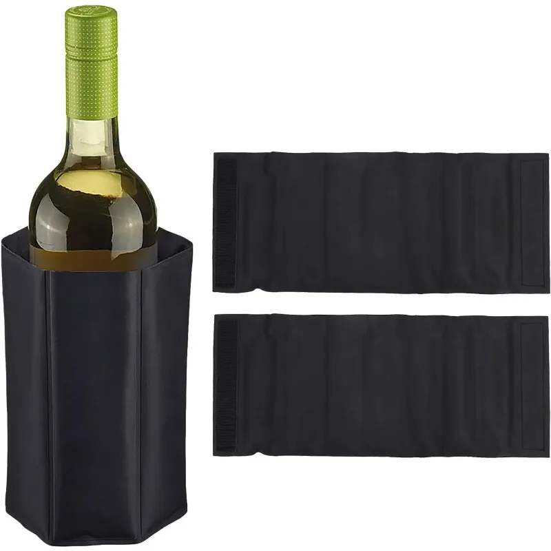 Ice Wine Bottle Cooler Reusable Chill Cooler Sleeve Refrigerant Gel Iceless Chiller for Champagne Beer