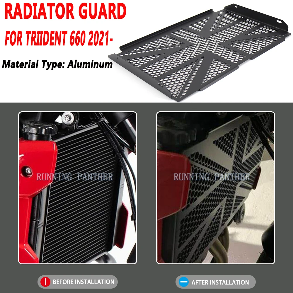 New 2021- Motorcycle Accessories Aluminum Radiator Grille Guard Protector Grill Cover Protection For Trident 660 For Trident 660