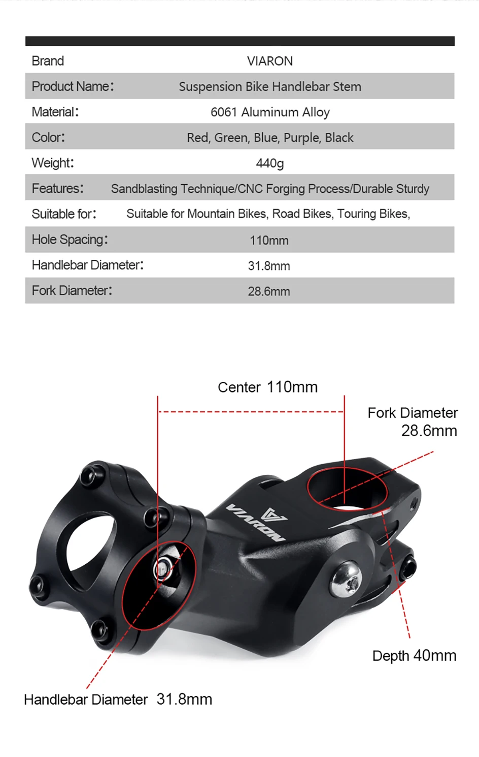 Bolany Aufhängung vorbau für Fahrräder Stoß dämpfender Fahrrad lenkers chaft für Straßen kies dämpfer Vorbau Rennrad zubehör – Detail 2