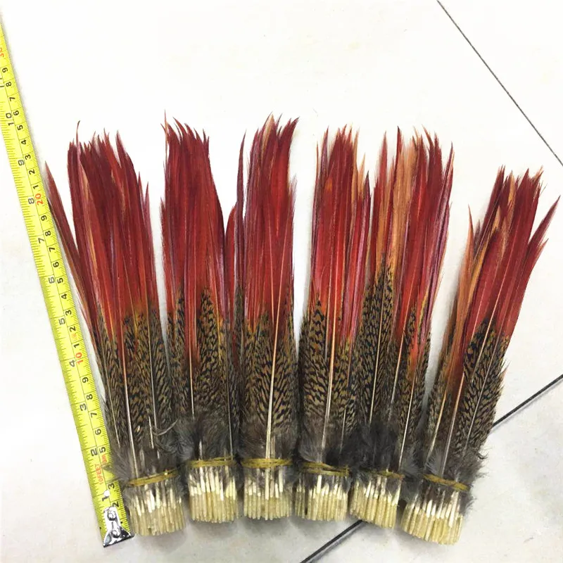 Plumas natural de cola de gallo para manualidad, plumas de 30 35cm