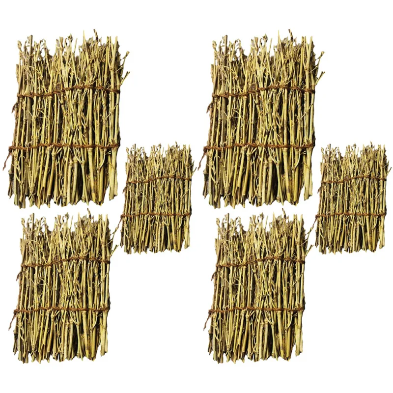 Description Picture 2 of item6 Pcs Bamboo Sushi Arrangement Dining Room Table Decor Mat Tool Decorations Fence Sashimi Backdrop Ice Tray Supply