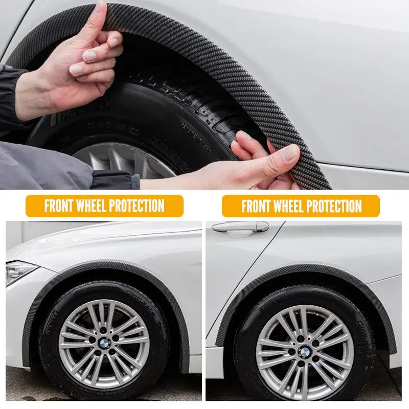 1.5mx3.8cm Fender Flares Car Anti-collision Mudguard Trim Wheel Arch Protection Moldings Universal Wheel Protection Sticke