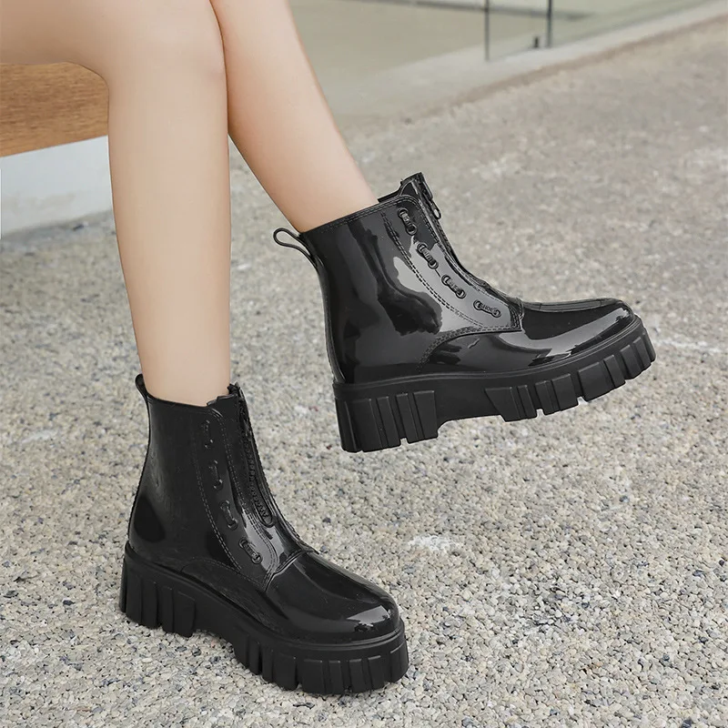 New Korean Version Of Thick-Soled Rain Boots Women's Spring And Autumn Low-Tube All-Match Women's Boots Non-Slip Rain Boots
