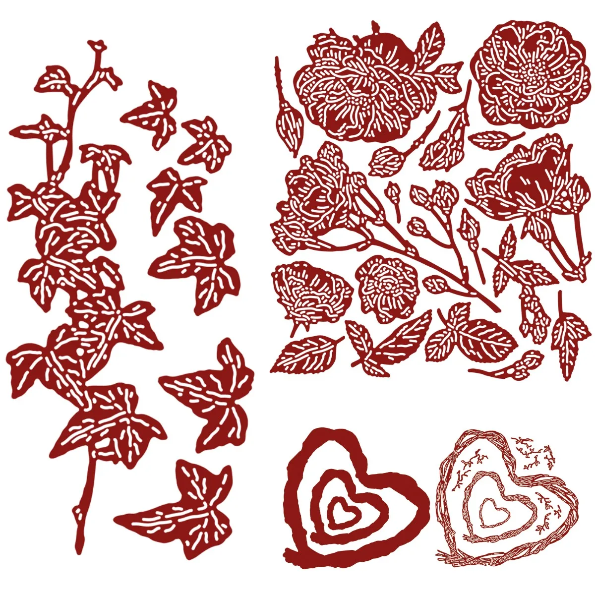 

Flower Leaves Love 2023 New Metal Cutting Dies For Scrapbooking Album Decoration Craft For Paper Photo Diy Greeting Card Making
