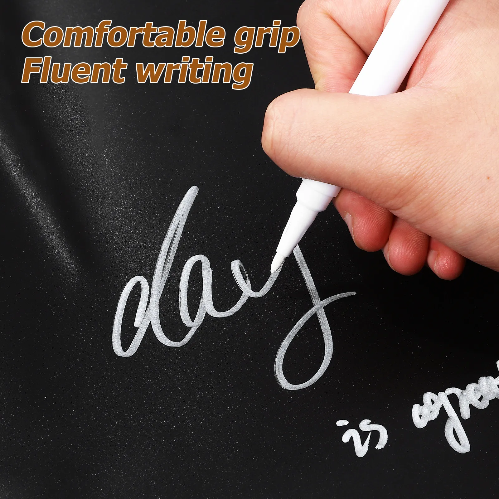 4Pcs 흰색 액체 분필 마커 유리창용 미세 팁 지울 수 있는 쓰기 펜 칠판 공예 흰색 분필 마커