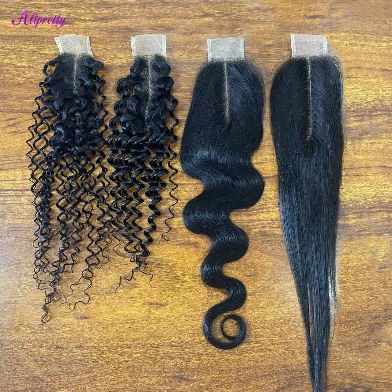 Human Hair Extensions Human Hair Closure Human Hair Lace Product Alipretty Original 2x6 HD Lace Closure Middle Part Kim K Closure Pre Plucked With Invisible Brazilian Human hair Natural