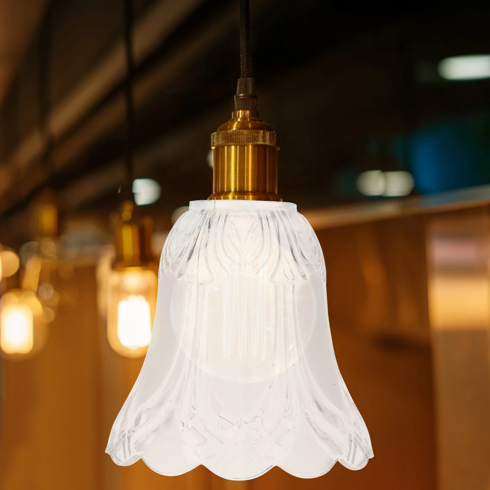 

Glass Lampshade Hanging Light Fixture Small Shades Chandelier Replacement for Pendant Ceiling