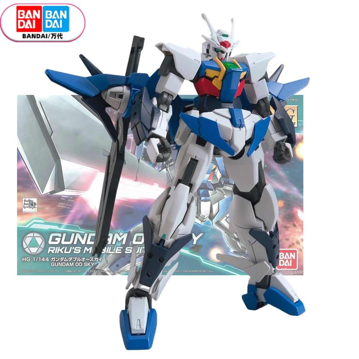 

BANDAI в наличии Original HG Gundam 00 SKY 1/144 сборные Аниме фигурки, модели игрушек