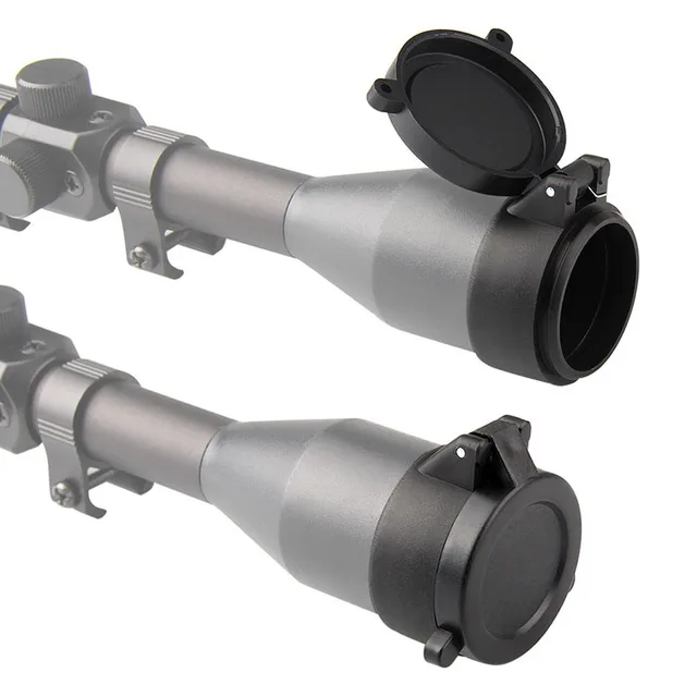 Dia 25-69mm Rifle Scope Lens Cover Flip Spring Up Quick Open Lens Protection Cover Dust Cap for Hunting Binoculars Scopes Sight 2