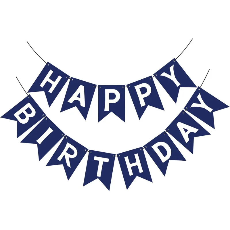 Navy Blue Celebration Banner - Festive Bunting