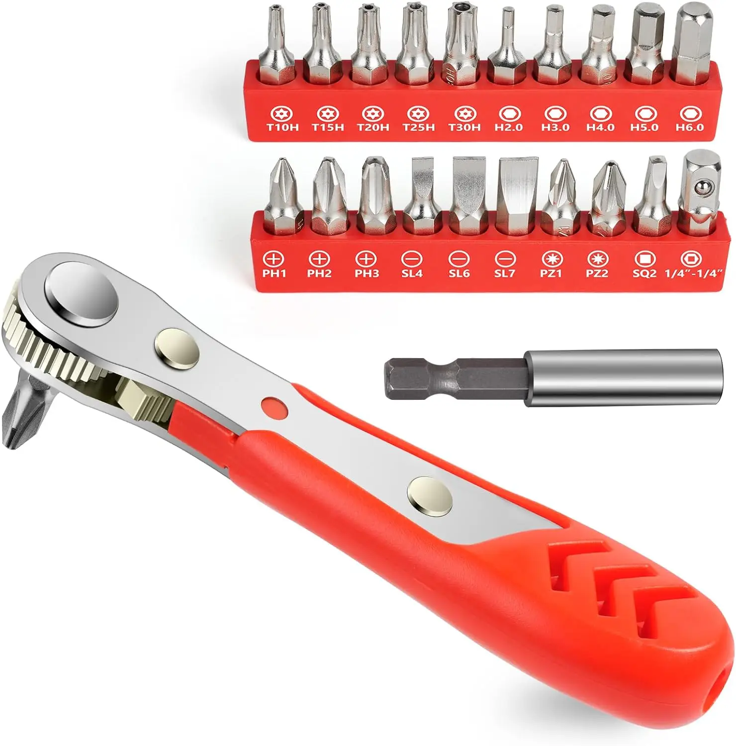 Krachtige 1/4 "Mini Llave De Trinquete De 72 Dient Llave De Doble Extremo 25mm Punta De Dtornillador Phillips Torx Ranurada Llave De Tubo De 1/4" - AliExprs 1420