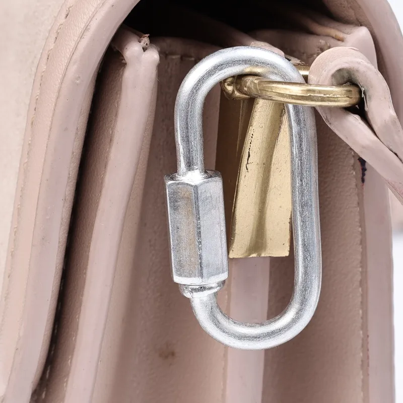 Multi-function Stainless Steel Connecting Ring Mountaineering Carabiner Outdoor Climbing Chain Safety Buckle Rope Connector
