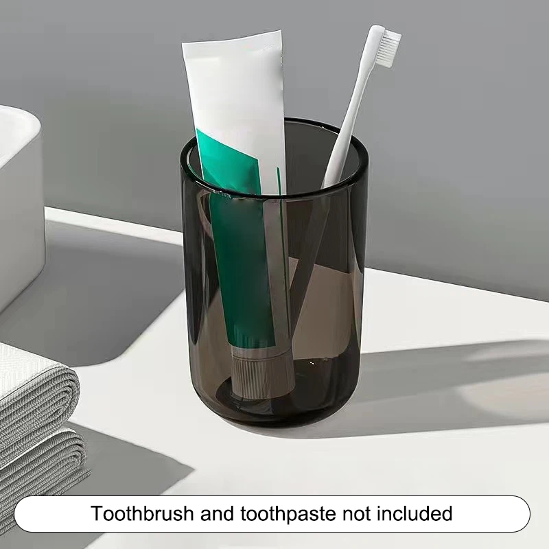 〔CC33〕Couple Solid Color Large Capacity Nordic Style Toothbrush Transparent Mouthwash Plastic Cup_voghion.com