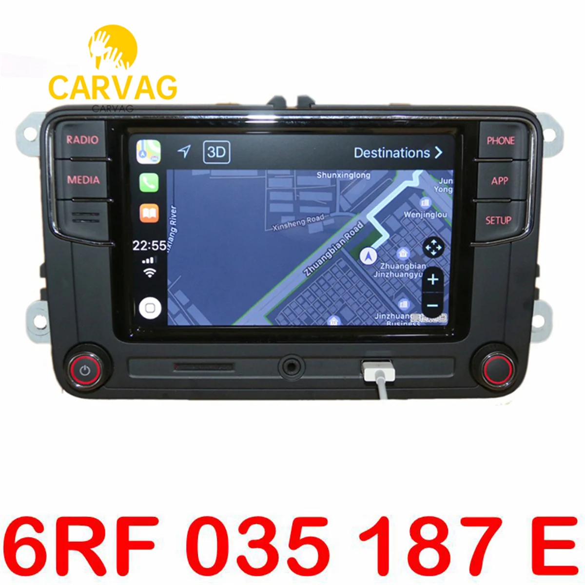 6RF 035 187 E CarPlay Android Auto RCD330 RCD340 Plus For VW Tiguan Golf 5  6 Jetta Passat CC Polo Noname Radio 6RF035187E