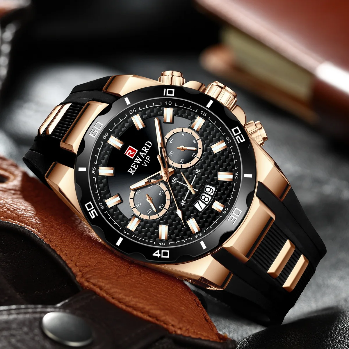 

Large Men's Watches Top Brand Sports Watch Luxury Men Military Quartz Wristwatches Chronograph Cool Design Male Clock+Box