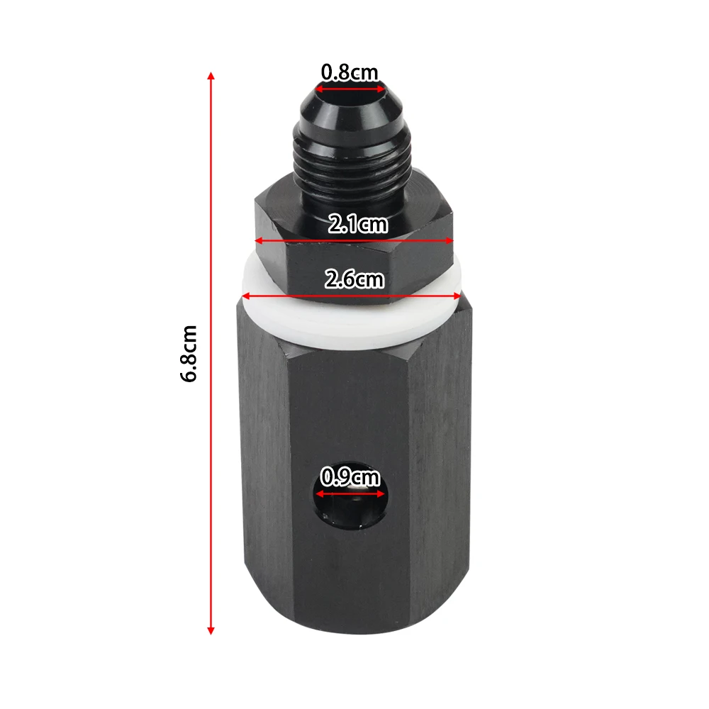Fuel Cell Vent Rollover Valve 6AN 8AN 10AN Male Flare Hose Fitting Adapter Aluminum Anodized engine crankcase vent valve