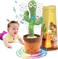 1pc Dancing Talking Cactus Toys For Baby Boys And Girls, Singing Mimicking Recording Repeating What You Say Sunny Cactus Up Plus 1