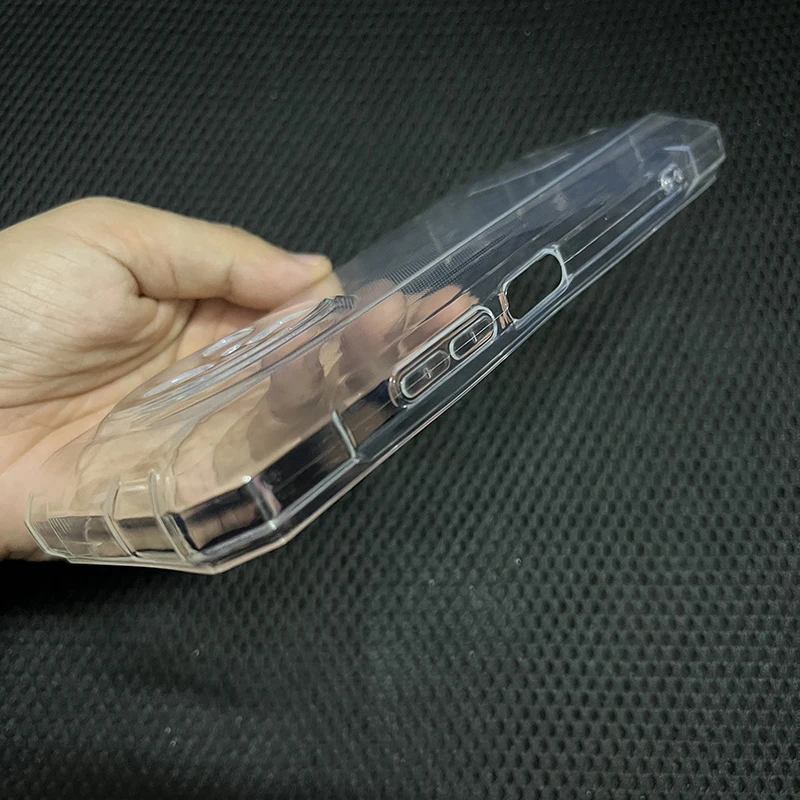 Sleek Soft Silicone Black Transparent Phone Case - Premium Protective Shell Cover