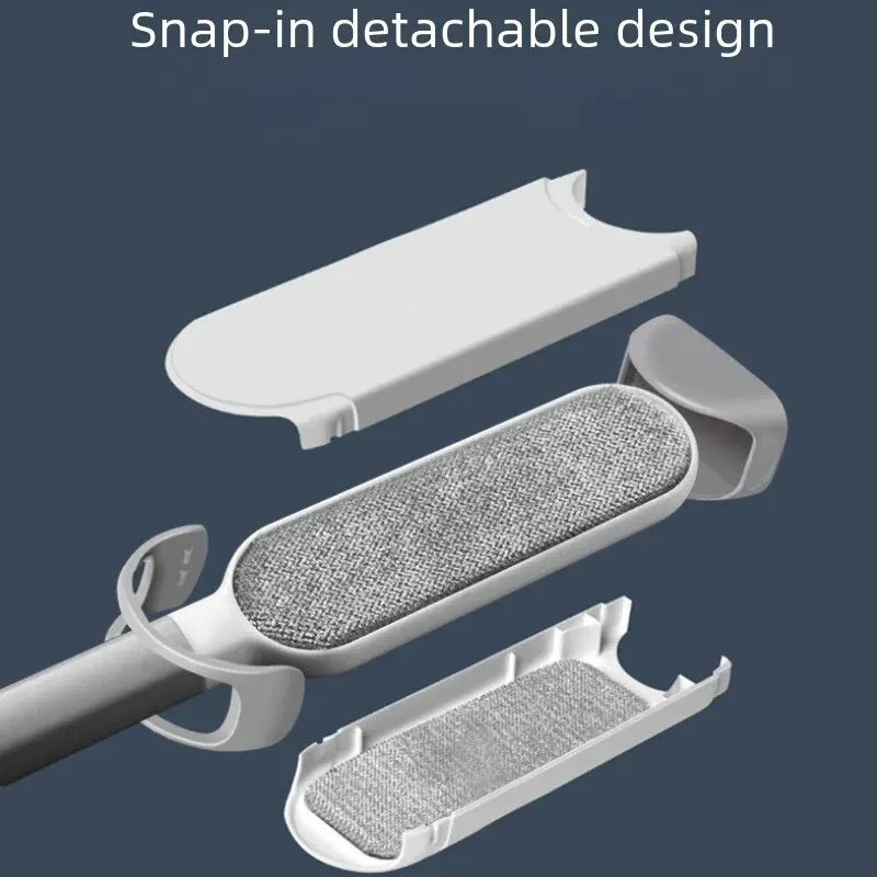2-sided Handheld Dust Removal Brush Clothes Home Use Foldable Extendable Lint Removal Brush Modern Simple Style Plastic