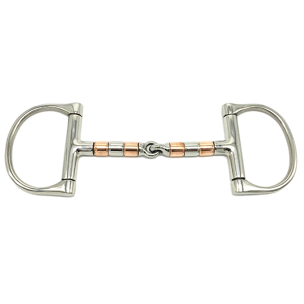 comfortable-and-reliable-full-cheek-horse-bit-stainless-steel-copper-snaffle-bit-gentle-on-horse's-mouth-13cm-length