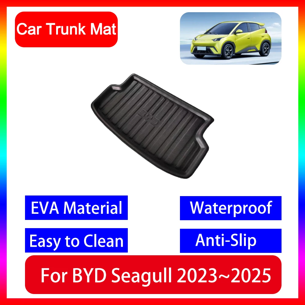 

For BYD Seagull Dolphin Mini 2023 2024 2025 Floor Rear Trunk Liner Tray Trunk Waterproof Carpet Mat Anti-slip Trunk Protective