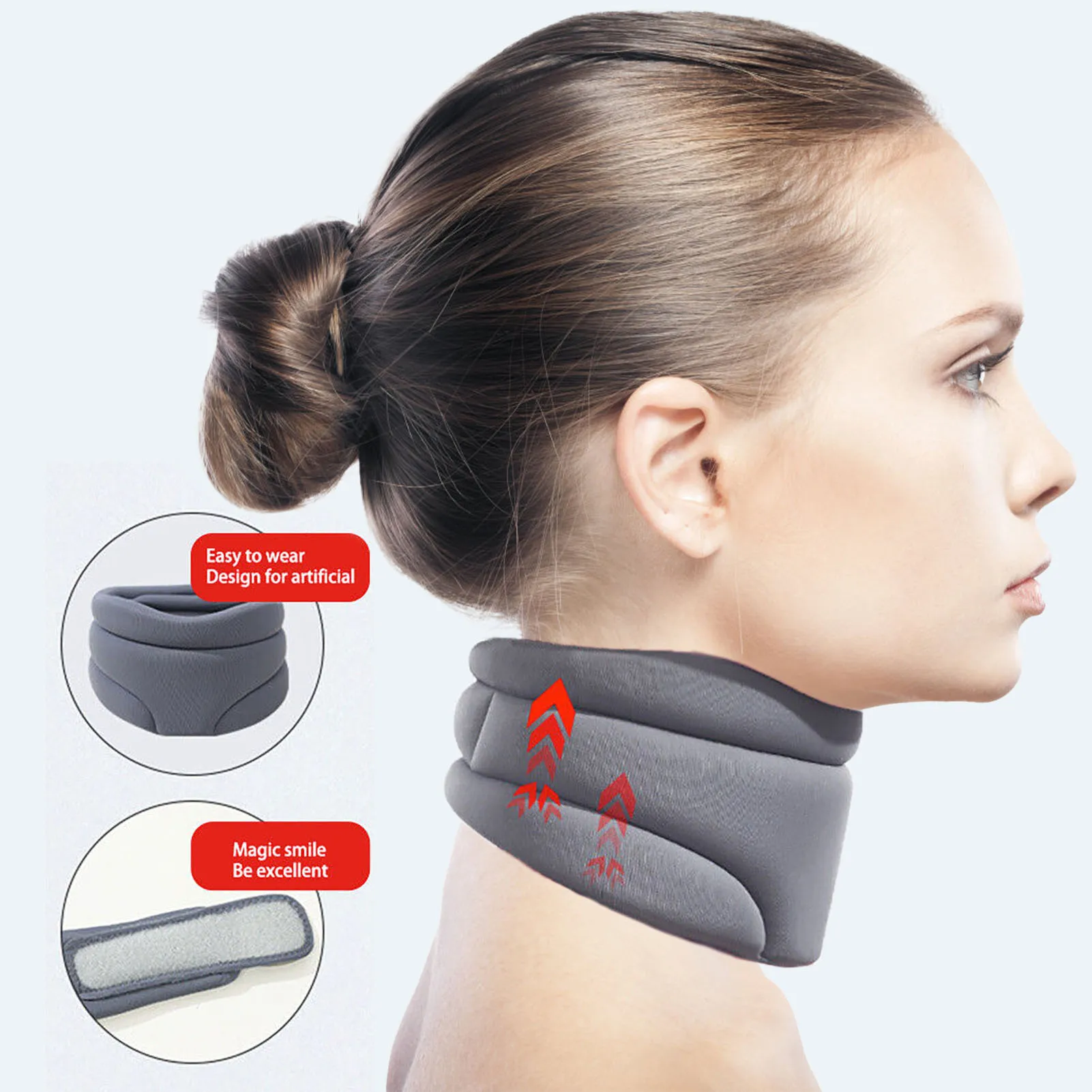 Soft-Foam-Neck-Support-corrector-Cervical-Brace-Adjustable-Cervical ...