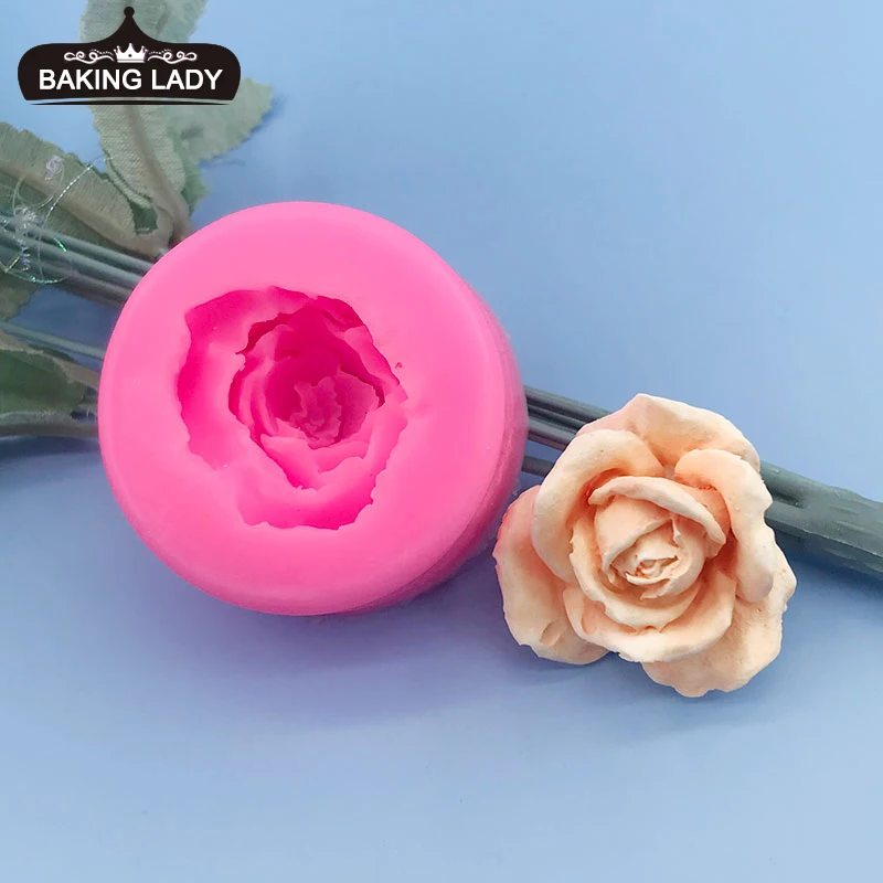 

3D Rose Flower Shape Silicone Soap Mold Form Chocolate Mold Diy Cake Cake Silicone Decoration Mold Fondant Soap Handmade Mold