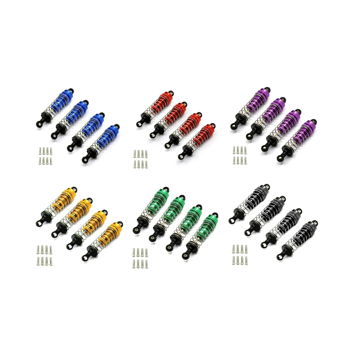 

4 шт. металлический амортизатор для HBX 16889 16889A 16890 16890A SG1601 SG1602 1/16 обновленные детали для радиоуправляемых автомобилей, аксессуары, 6