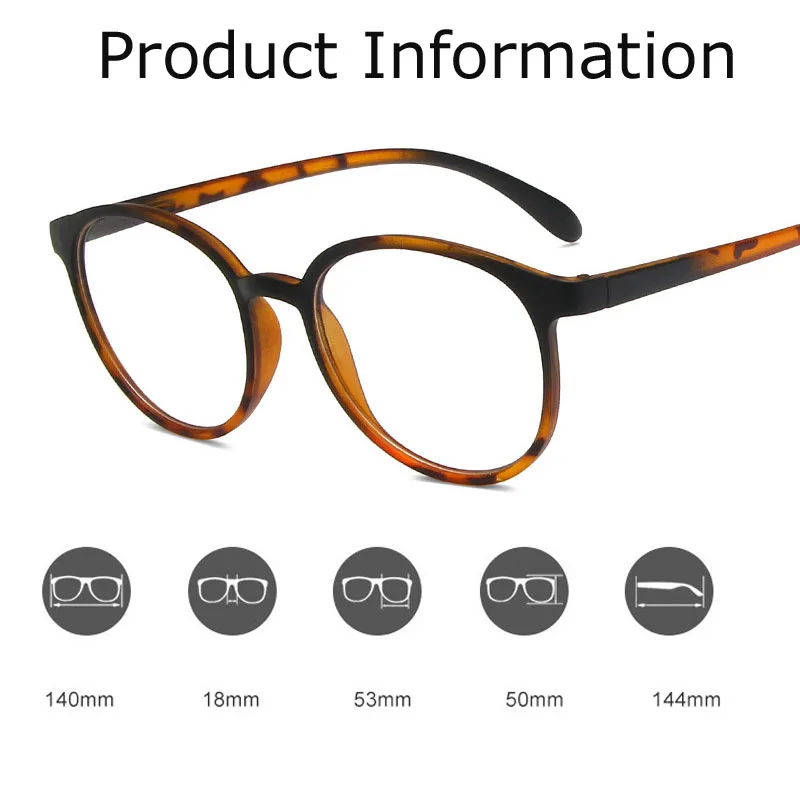 Women's Trendy Myopia Glasses Ladies Small Round Frame Minus Diopter Glasses Eyewear Transparent Vintage Eyeglasses Degrees - 6