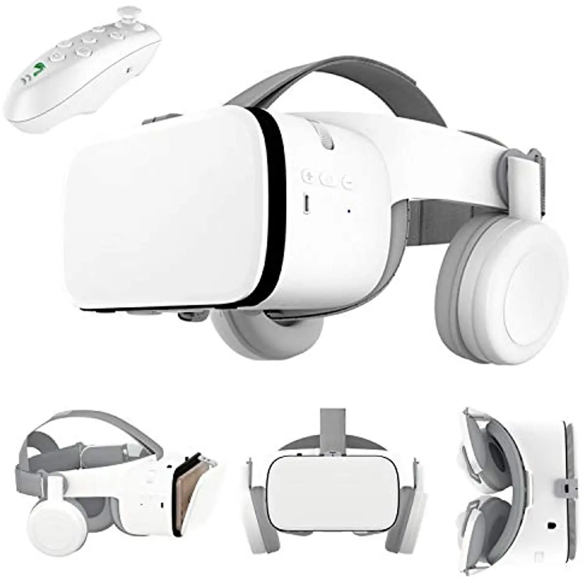 

3D VR Virtual Reality Headset, VR Glasses Goggles w/ Bluetooth Headphone for iPhone Samsung Galaxy Cellphone