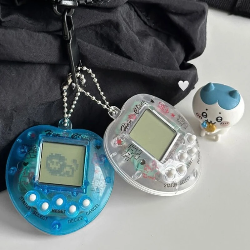 Virtual Pet Tamagotchi Toy Russian German Spanish Polish Electronic Animals Kid Play Game Boy Pixel Pendant Keychain virtual pet keychain